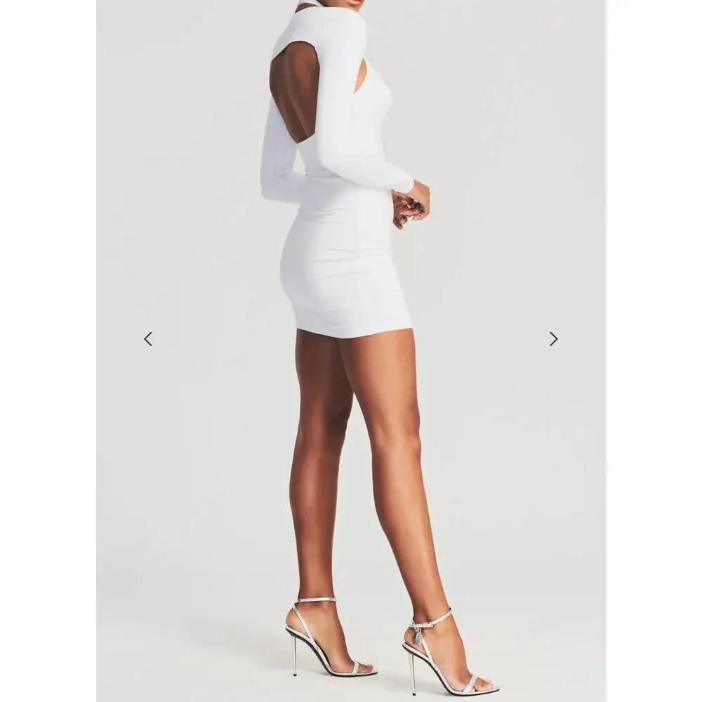 SER.O.YA White Lana Halter Mini Dress NWT Size XS - Picture 2 of 16